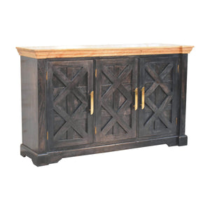 Regal Ash Black Rustic Sideboard - Living with Luxury
