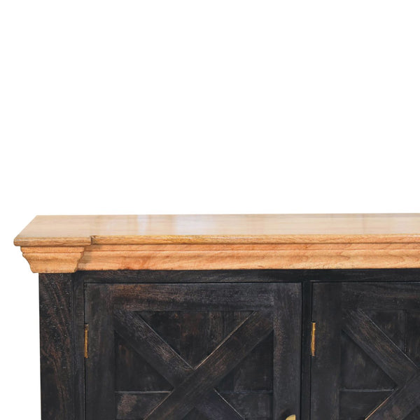 Regal Ash Black Rustic Sideboard - Living with Luxury