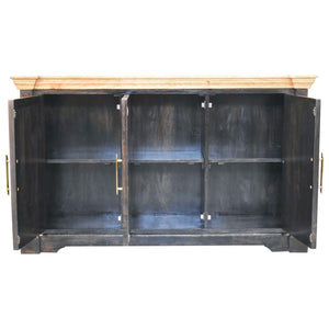 Regal Ash Black Rustic Sideboard - Living with Luxury