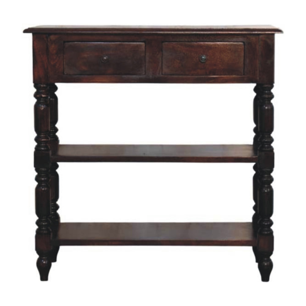 Turned legs Cherry Side Table - Living with Luxury