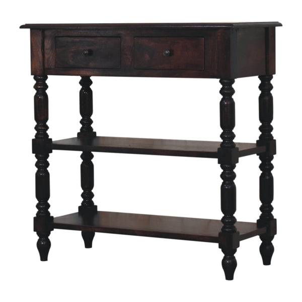Turned legs Cherry Side Table - Living with Luxury