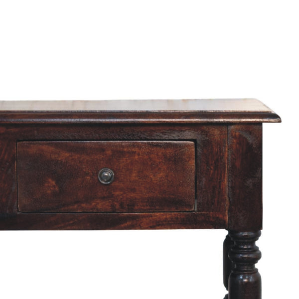 Turned legs Cherry Side Table - Living with Luxury