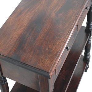 Turned legs Cherry Side Table - Living with Luxury