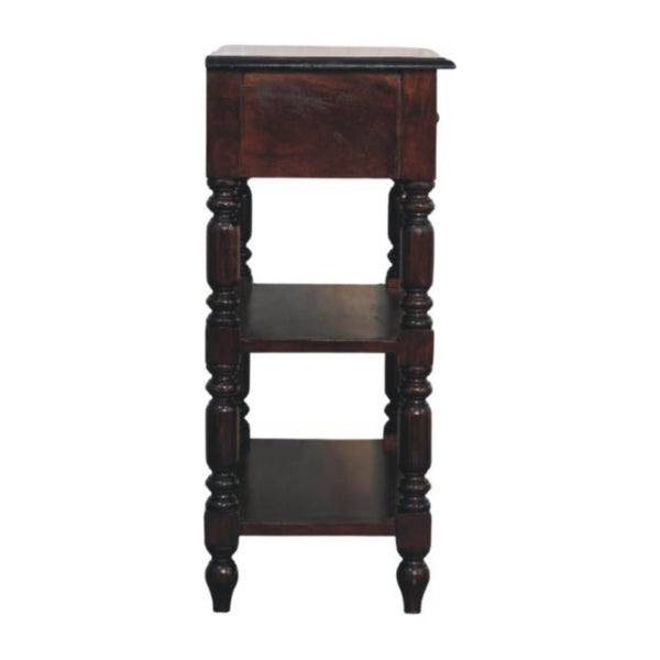 Turned legs Cherry Side Table - Living with Luxury