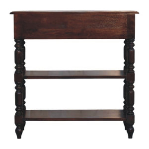 Turned legs Cherry Side Table - Living with Luxury