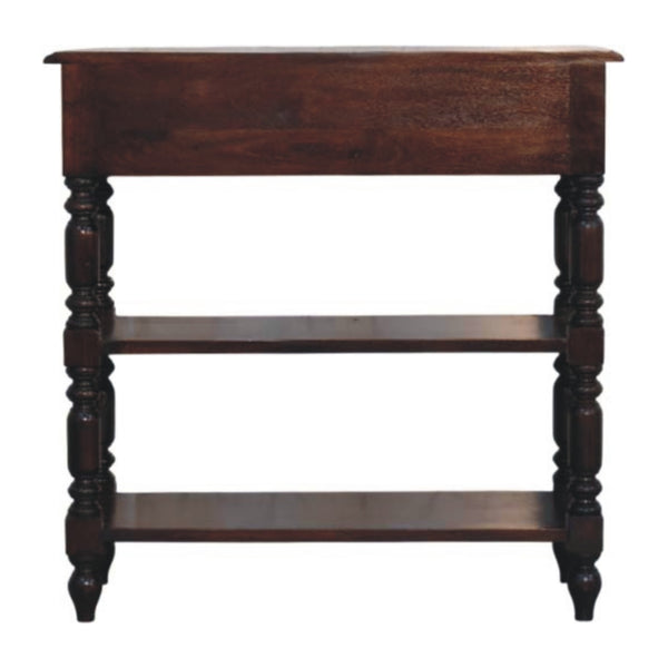 Turned legs Cherry Side Table - Living with Luxury