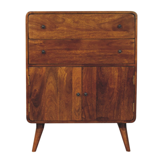 Curved Nordic Charm Cabinet - Living with Luxury