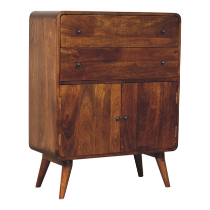 Curved Nordic Charm Cabinet - Living with Luxury