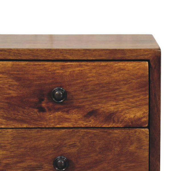 Solis 2-Drawer Chestnut Wall Mounted Nightstand