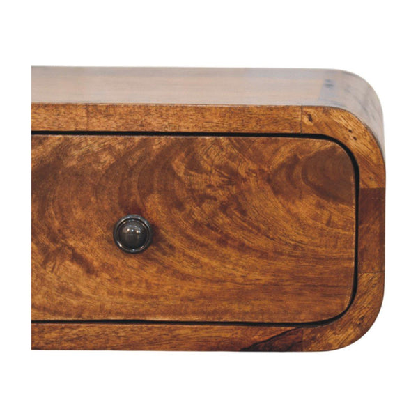 Avora Mini Wall-Mounted Chestnut 1 Drawer Nightstand