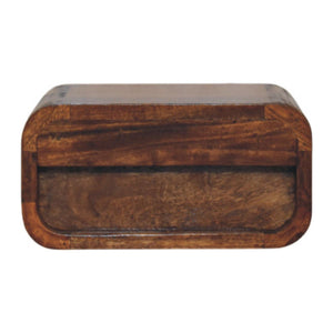 Avora Mini Wall-Mounted Chestnut 1 Drawer Nightstand