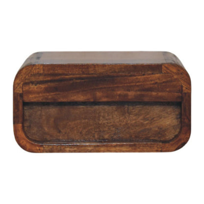 Avora Mini Wall-Mounted Chestnut 1 Drawer Nightstand - Living with Luxury