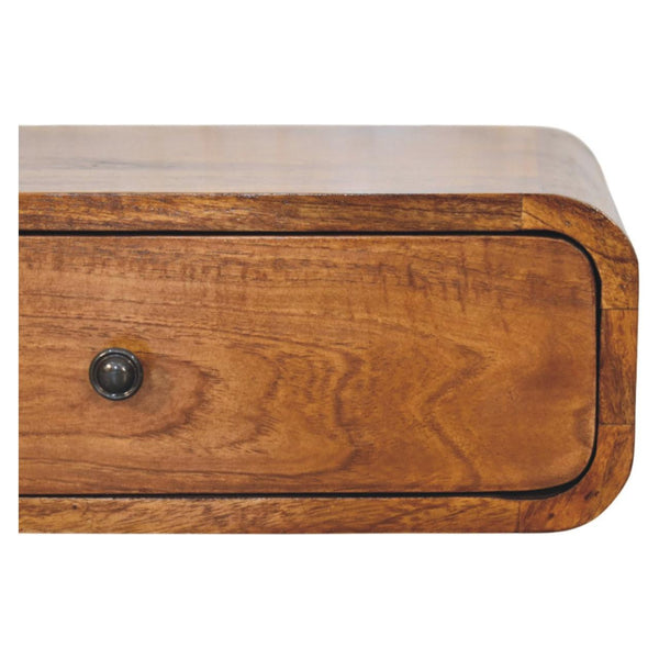 Avora Wall-Mounted Honey Caramel 1 Drawer Nightstand
