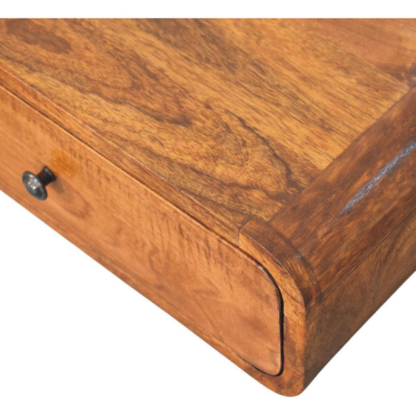 Avora Wall-Mounted Honey Caramel 1 Drawer Nightstand