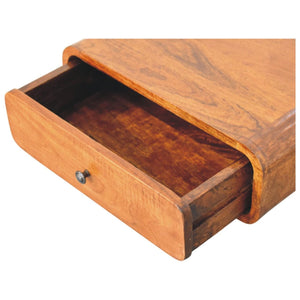 Avora Wall-Mounted Honey Caramel 1 Drawer Nightstand