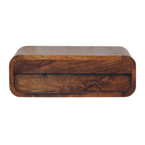 Avora Wall-Mounted Honey Caramel 1 Drawer Nightstand