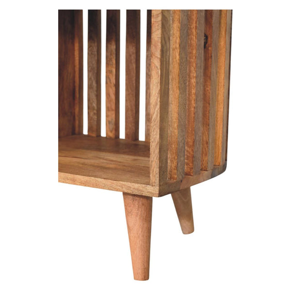 Slatted Oak-ish Bench with 3 slots