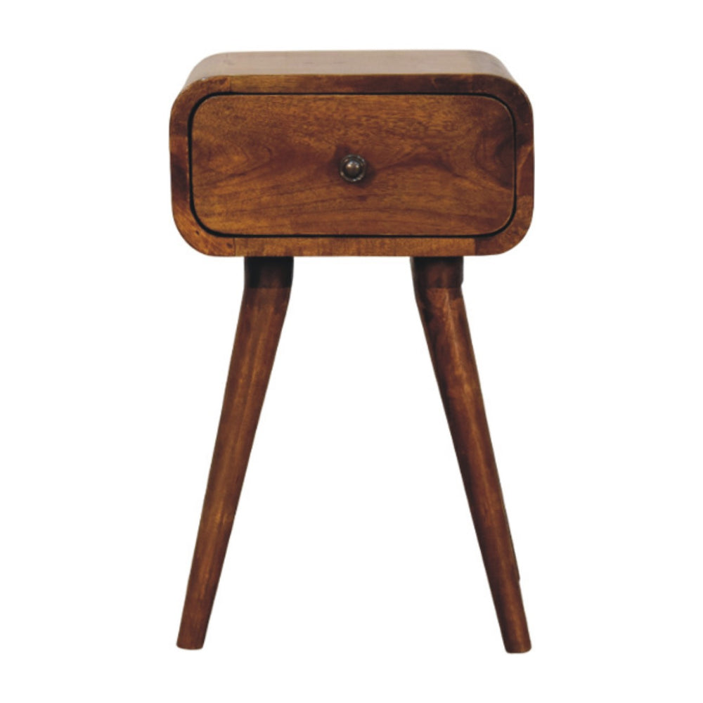 Avora Mini Chestnut Nightstand with 1 drawer