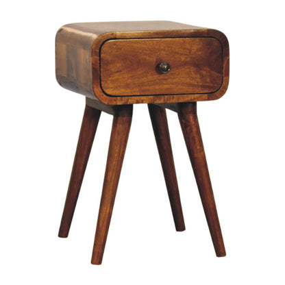 Avora Mini Chestnut Nightstand with 1 drawer - Living with Luxury