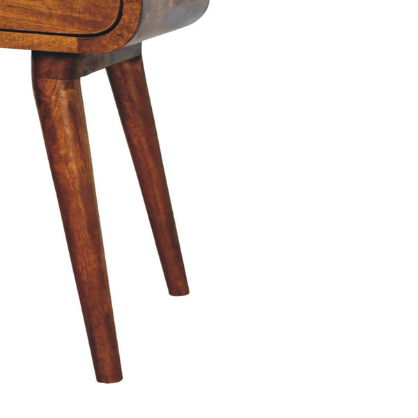 Avora Mini Chestnut Nightstand with 1 drawer