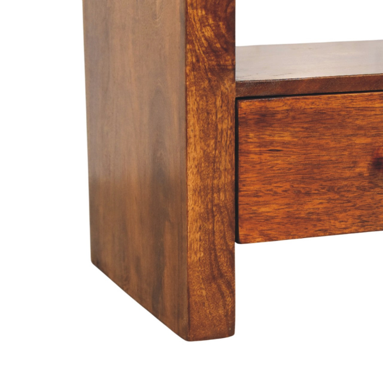 Darcy 3 drawer Open Shelf Chestnut Media unit - Living with Luxury