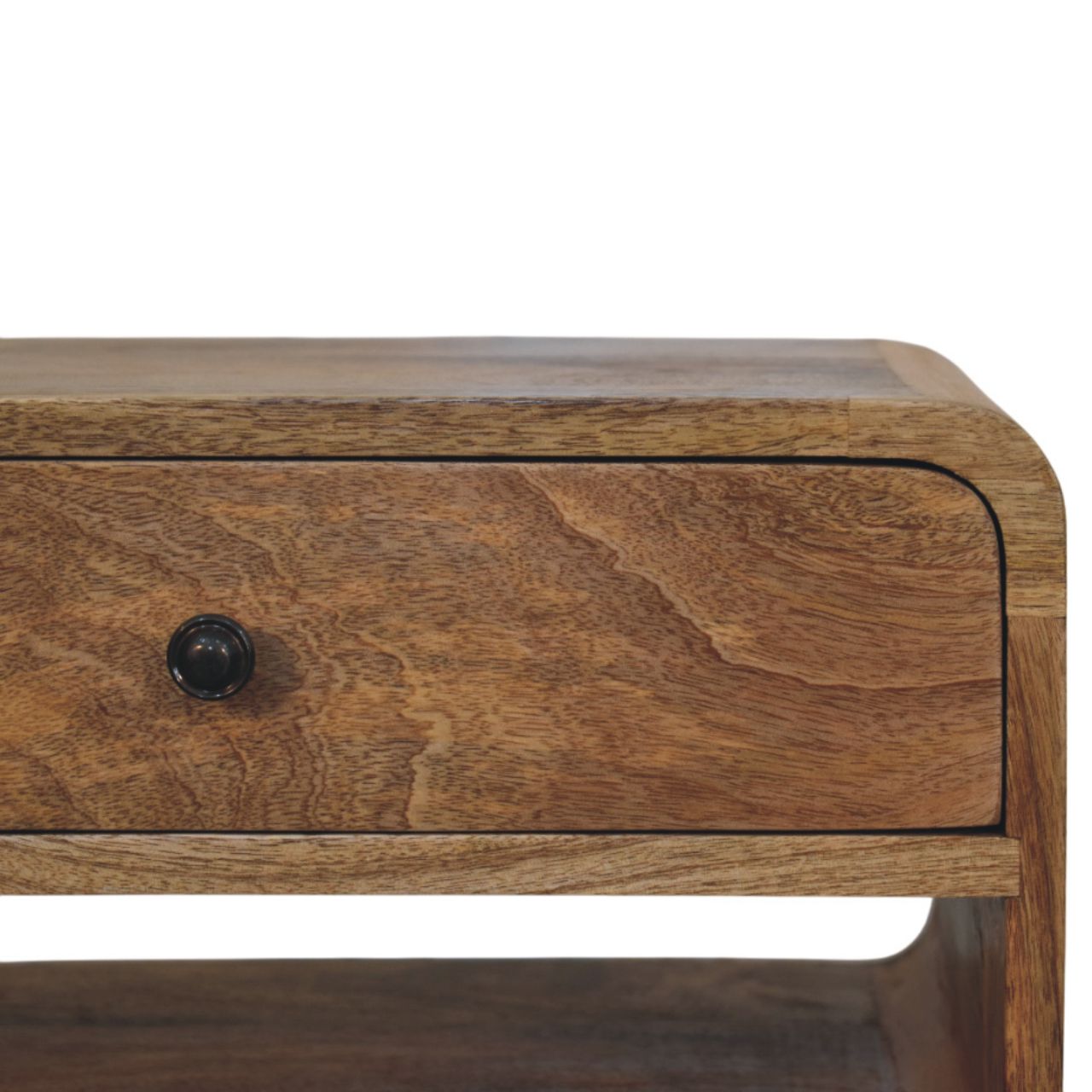 Avora Oak-ish Nightstand with Drawer and open slot - Living with Luxury