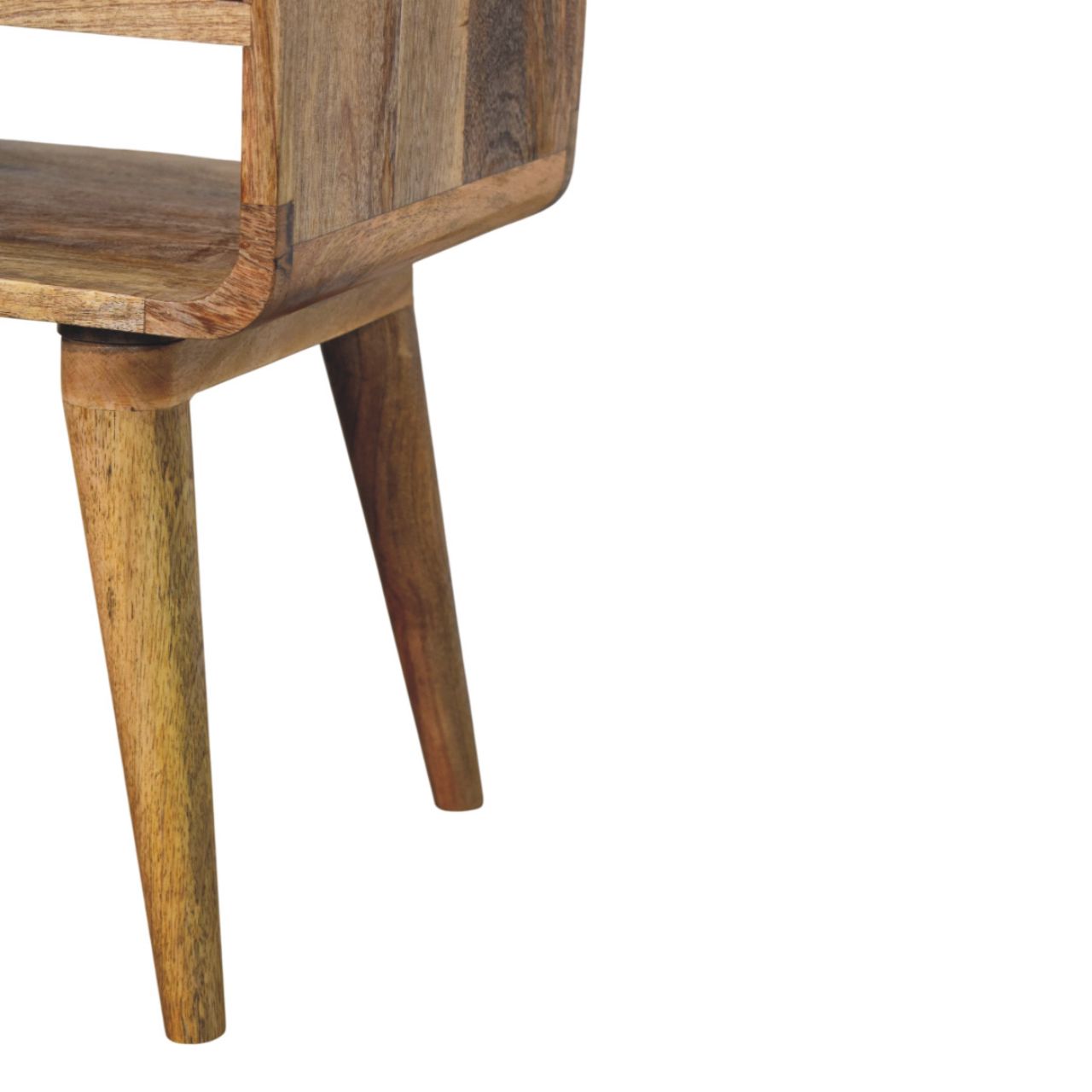 Avora Oak-ish Nightstand with Drawer and open slot - Living with Luxury
