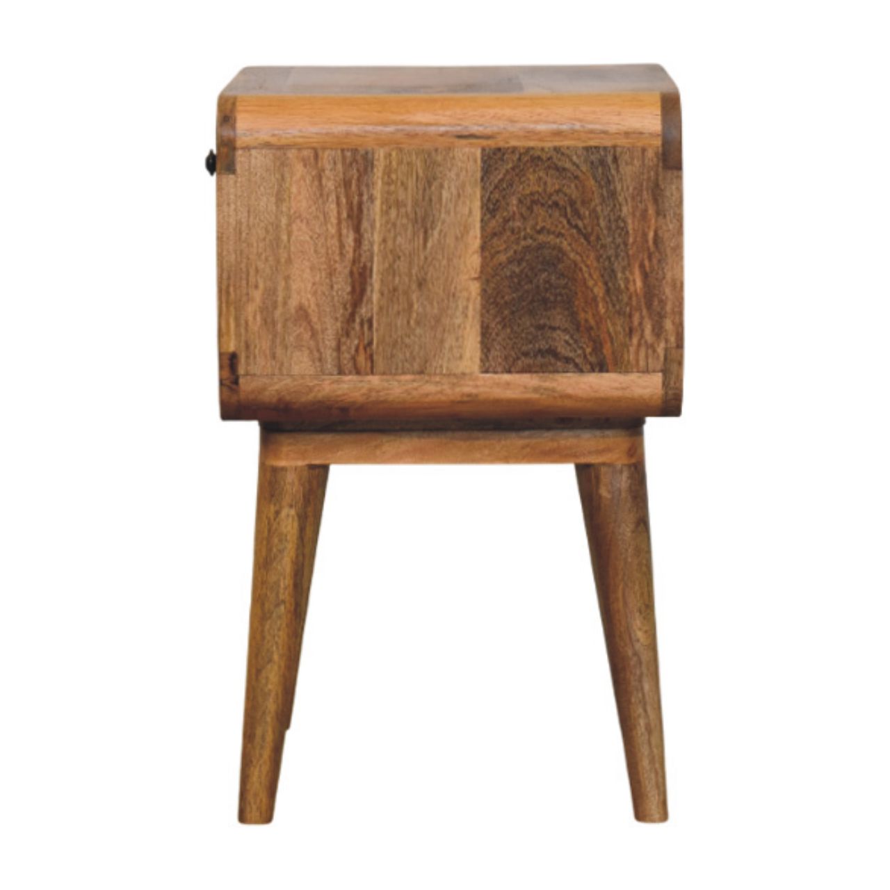 Avora Oak-ish Nightstand with Drawer and open slot - Living with Luxury