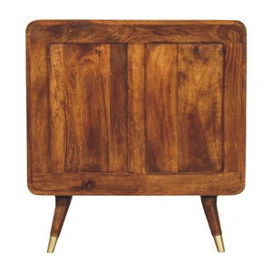 Avora Brass Embossed 2 Door Chestnut Cabinet