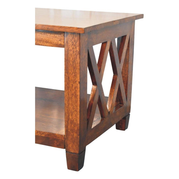Belmont X-Frame Chestnut Coffee Table