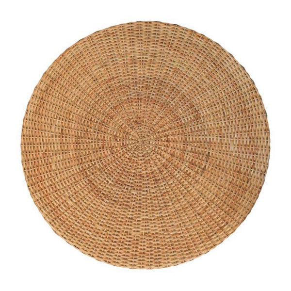 Regency Round Woven Coffee Table with Ball Feet - Living with Luxury