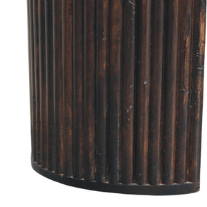 Velvet Mocha Fluted Bench