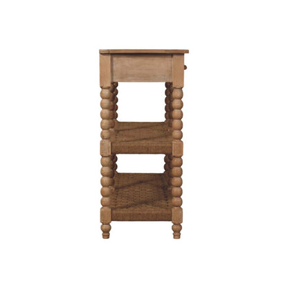 Savoy Bobbin Console with Jute Shelves