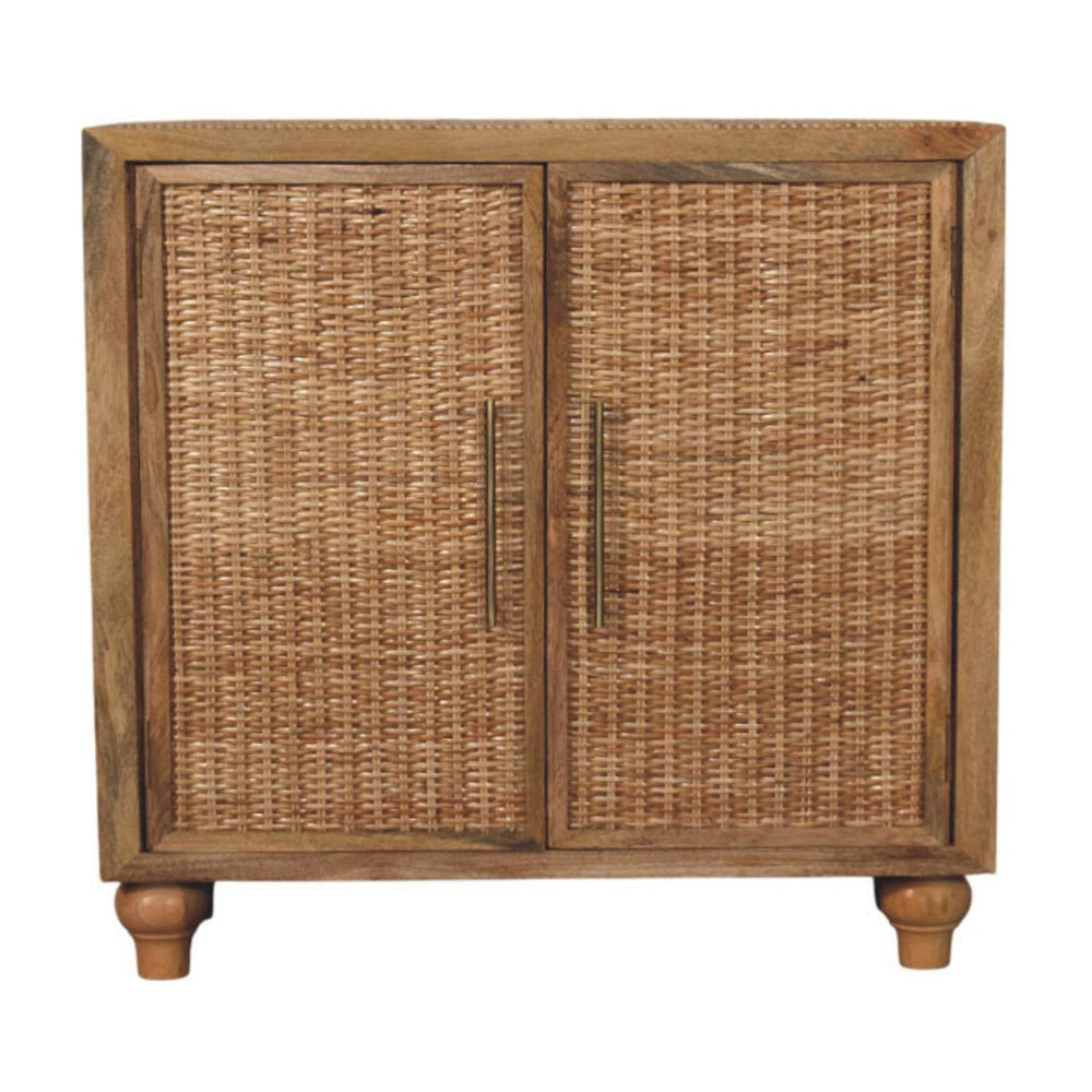 Rattan Oak 2-Door Cabinet - Living with Luxury