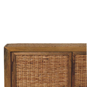 Rattan Oak 2-Door Cabinet - Living with Luxury