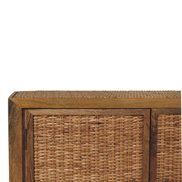 Rattan Oak 2-Door Cabinet - Living with Luxury