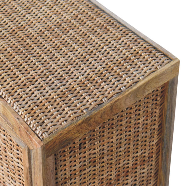Rattan Oak 2-Door Cabinet - Living with Luxury