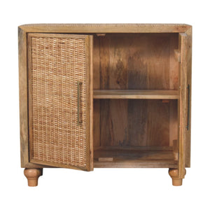 Rattan Oak 2-Door Cabinet - Living with Luxury