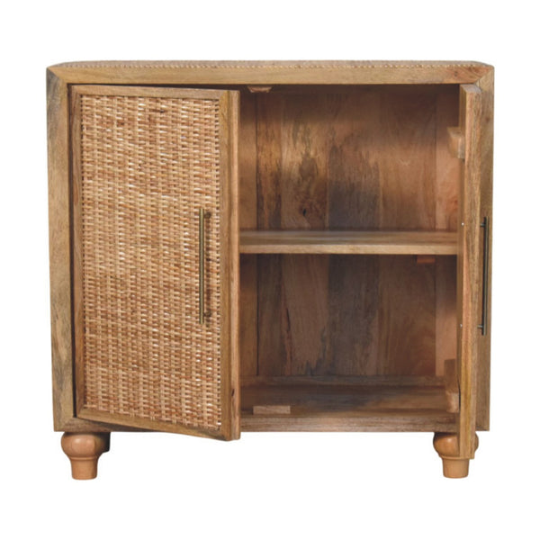 Rattan Oak 2-Door Cabinet - Living with Luxury