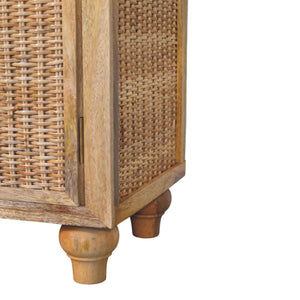 Rattan Oak 2-Door Cabinet - Living with Luxury