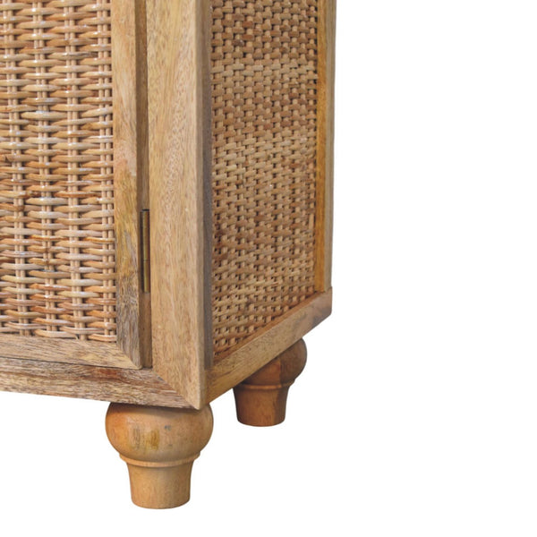 Rattan Oak 2-Door Cabinet - Living with Luxury