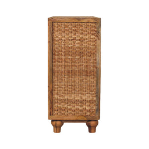 Rattan Oak 2-Door Cabinet - Living with Luxury