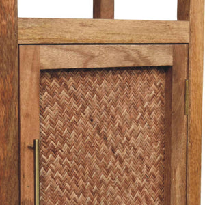Saffron Rattan Tall Cabinet - Living with Luxury