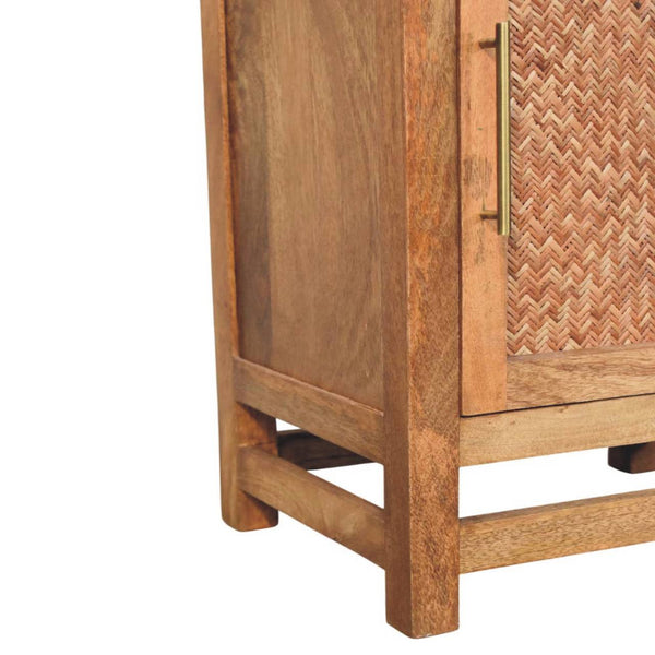 Saffron Rattan Tall Cabinet - Living with Luxury