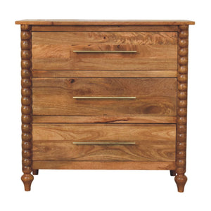 Spindle 3-Drawer Chest - Living with Luxury