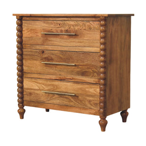 Spindle 3-Drawer Chest - Living with Luxury