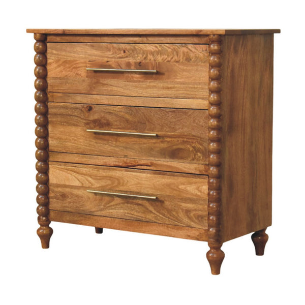 Spindle 3-Drawer Chest - Living with Luxury