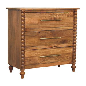 Spindle 3-Drawer Chest - Living with Luxury