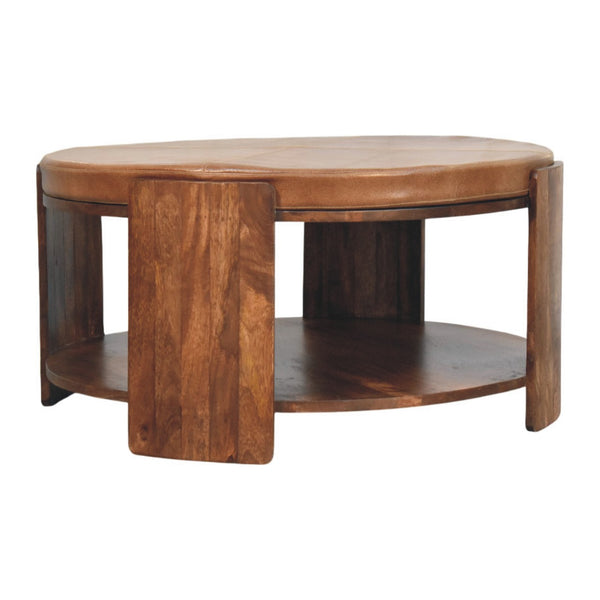 Savoy Leather Coffee Table - Living with Luxury