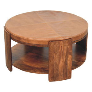 Savoy Leather Coffee Table - Living with Luxury
